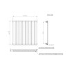 Chrome Horizontal Single Panel Radiator 600 x 604mm - Mojave