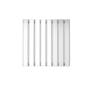 Single Panel Chrome Horizontal Living Room Radiator - 600mm x 604mm 