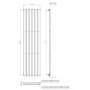 Chrome Vertical Single Panel Radiator 1800 x 452mm - Mojave