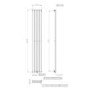 Anthracite Vertical Single Panel Radiator 1600 x 240mm - Margo