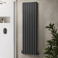 Anthracite Vertical Double Panel Radiator 1600 x 480mm - Margo Anthracite Vertical Double Panel Radiator 1600 x 480mm - Margo