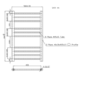 GRADE A1 - Chrome Towel Radiator 800 x 500mm - Sahara