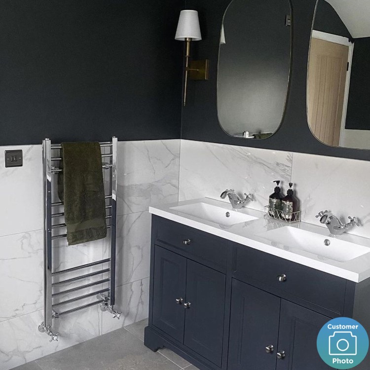 GRADE A1 - Chrome Towel Radiator 800 x 500mm - Sahara