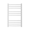 GRADE A1 - 800mm x 500mm Curved White Towel Rail - Gobi