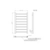 Black Towel Radiator 800 x 500mm - Sonoran