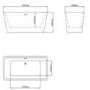 GRADE A1 - Riga Freestanding Double Ended Bath - 1585 x 690mm