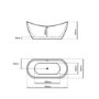 Freestanding Double Ended Slipper Bath 1705 x 790mm - Arles