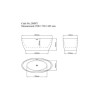 Freestanding Double Ended Bath 1500 x 720mm - Alvor