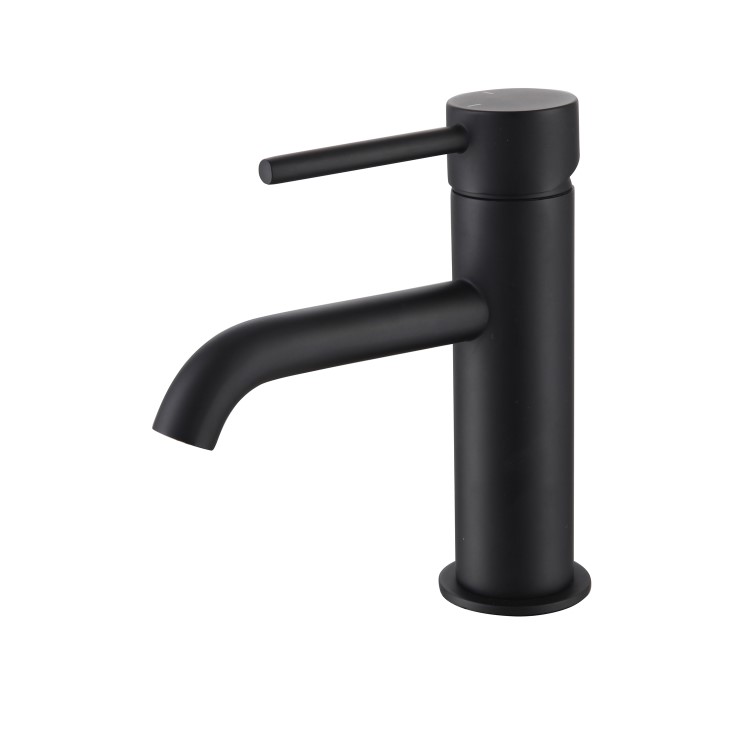 GRADE A1 - Arissa Round Matt Black Mini Cloakroom Basin Mixer Tap