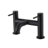 GRADE A1 - Arissa Round Matt Black Deck Mounted Bath Filler Tap