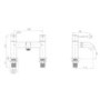 GRADE A1 - Arissa Round Matt Black Deck Mounted Bath Filler Tap