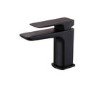 GRADE A1 - Zana Square Matt Black Mini Cloakroom Basin Mixer Tap