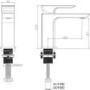 GRADE A1 - Zana Square Matt Black Mini Cloakroom Basin Mixer Tap