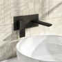 Wall Mounted Black Basin Mixer Tap - Zana