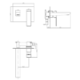 Wall Mounted Black Basin Mixer Tap - Zana