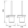 Arissa Matt Black Toilet Brush &amp; Holder