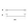 Arissa Matt Black Single Towel Rail