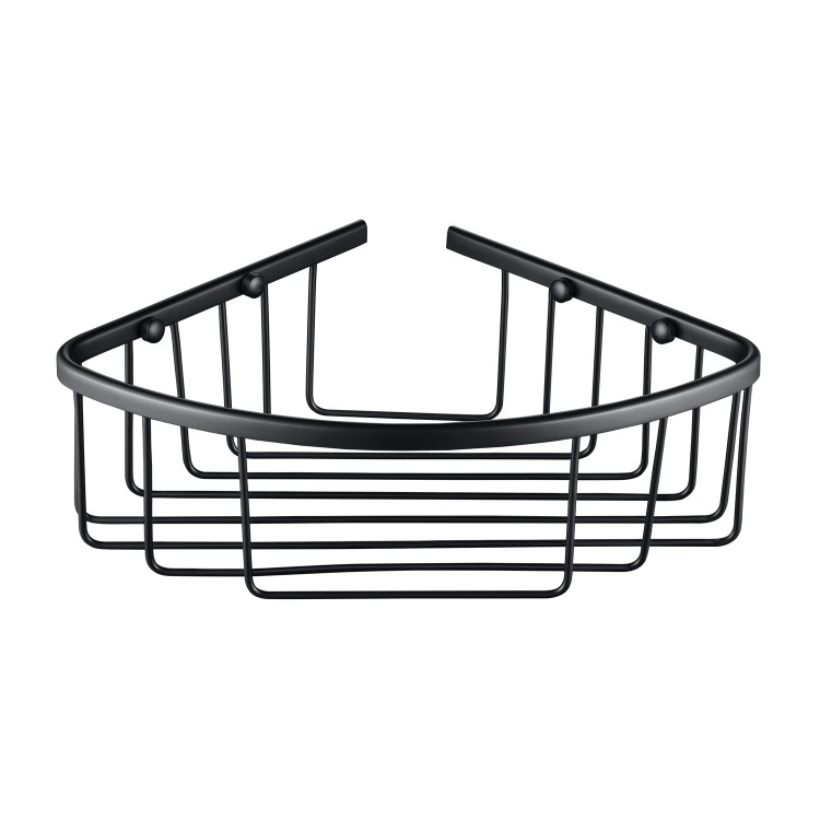 Matt Black Corner Shower Caddy - Arissa