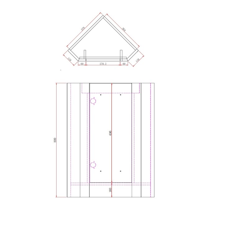 GRADE A1 - 400mm Corner Vanity Unit with Basin - Single Door- White - Apollo