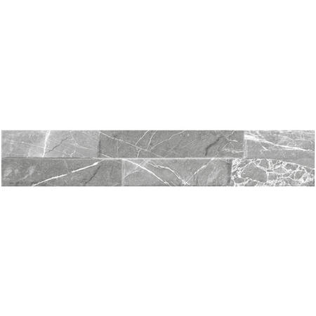 GRADE A1 - 80mm x 442.5mm Bata Storm Grey Wall Tile