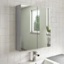Grey 2 Door Mirrored Bathroom Cabinet 600 x 650mm - Ashford