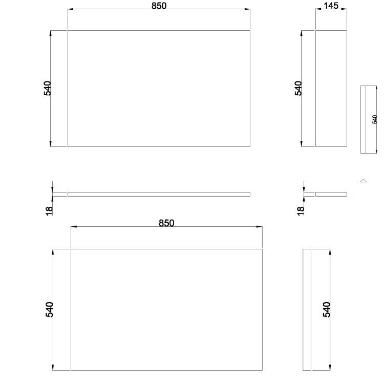 GRADE A1 - 1700mm Wood Effect L Shape Bath Front Panel - Ashford