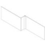 GRADE A1 - 1700mm Wood Effect L Shape Bath Front Panel - Ashford