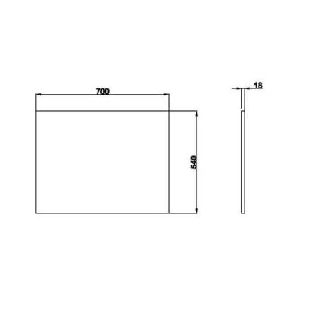 GRADE A1 - Ashford L Shape Bath End Panel - White Gloss