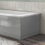 L Shape Grey Gloss Bath End Panel - Ashford 