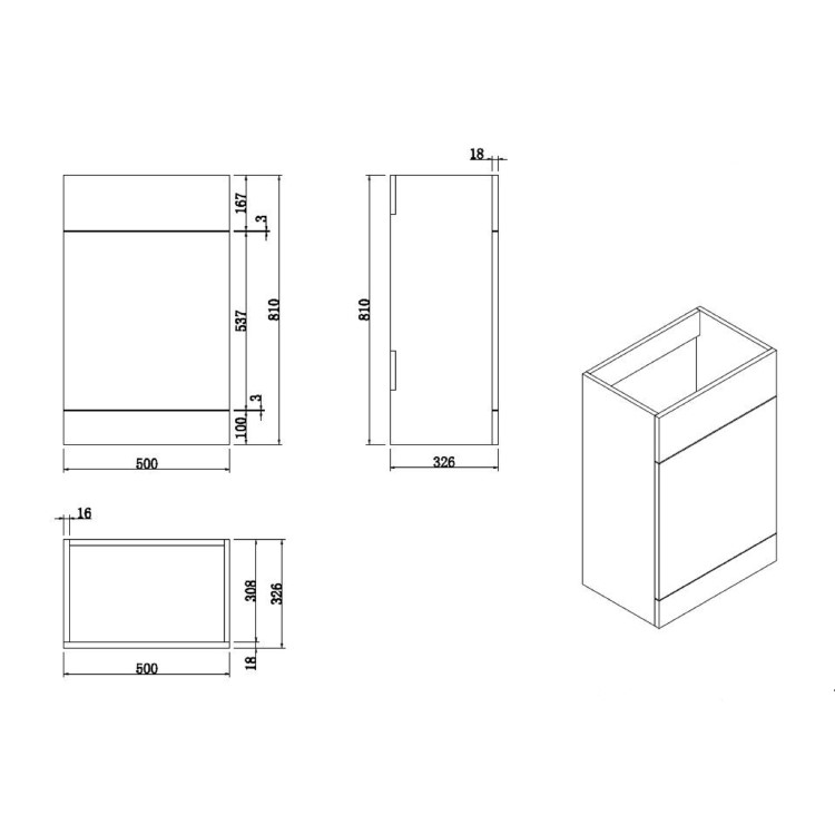 Grade A1 - 1100mm Grey Toilet and Sink Unit Left Hand with Round Toilet and Child Step - Bali