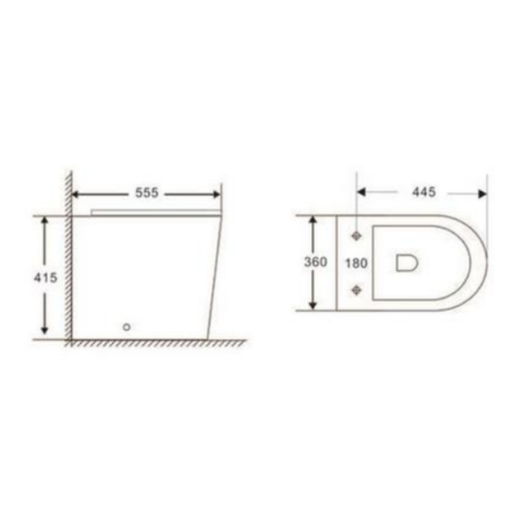 Grade A1 - 1100mm Grey Toilet and Sink Unit Left Hand with Round Toilet and Child Step - Bali