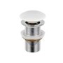 Click Clack Unslotted Basin Waste with Matt White Cover - Detroit