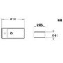 GRADE A1 - Detroit Matt White Left Hand Wall Hung/Countertop Basin - 405mm