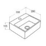 GRADE A1 - Cloakroom Matt Wall Hung Basin 330mm - Houston