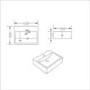 GRADE A1 - Matt White 400mm Wall Hung Basin - Houston
