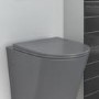GRADE A1 - Verona Wall Hung Soft Close Toilet Seat - Matt Grey