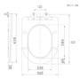 GRADE A1 - Verona Wall Hung Soft Close Toilet Seat - Matt Grey
