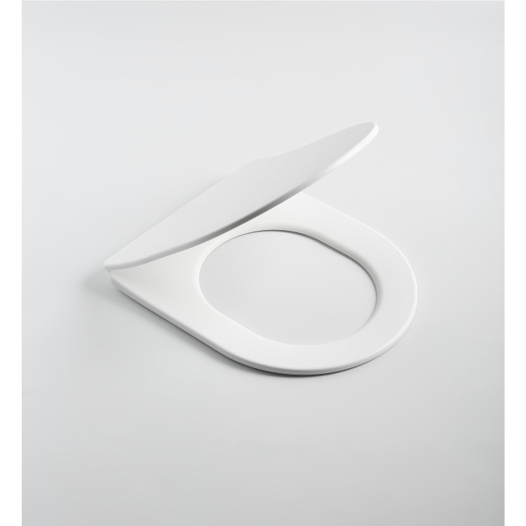 GRADE A1 - Verona Wall Hung Soft Close Toilet Seat - Matt White