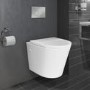 GRADE A1 - Verona Wall Hung Soft Close Toilet Seat - Matt White