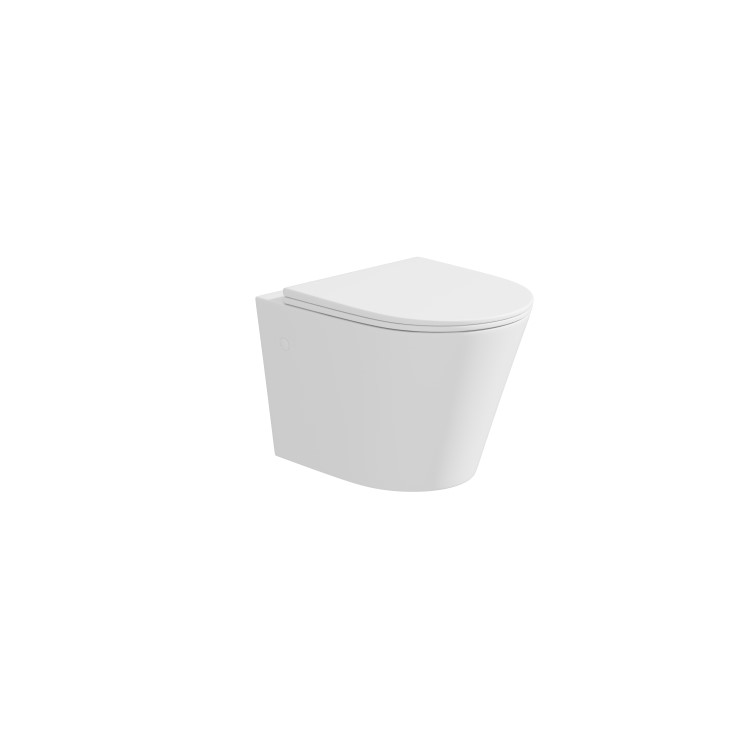 GRADE A1 - Verona Wall Hung Soft Close Toilet Seat - Matt White