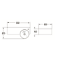 GRADE A2 - Round Wall Hung Cloakroom Basin with Shelf 550mm - Alcor