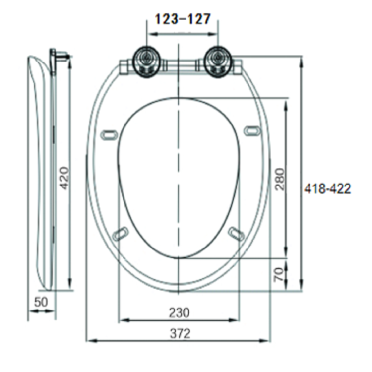 GRADE A1 - Soft Close Toilet Seat - Alcor