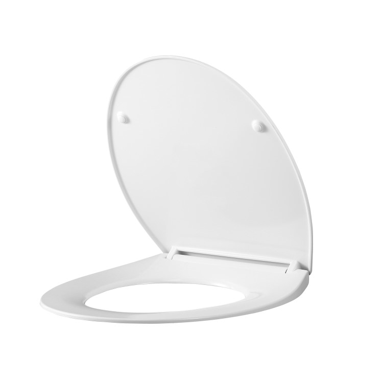 White Round Soft Close Toilet Seat - Alcor