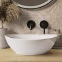 GRADE A1 - Gloss White Oval 405mm Countertop Basin - Shell