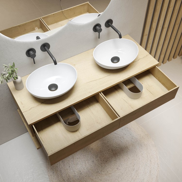 GRADE A1 - Gloss White Oval 405mm Countertop Basin - Shell