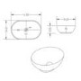 GRADE A1 - Gloss White Oval 405mm Countertop Basin - Shell