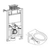 GRADE A1 - 820mm WC Fixing Frame Cistern and Flush Plate