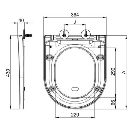 GRADE A1 - Newport Soft Close Wrap Seat For CC & BTW Pans