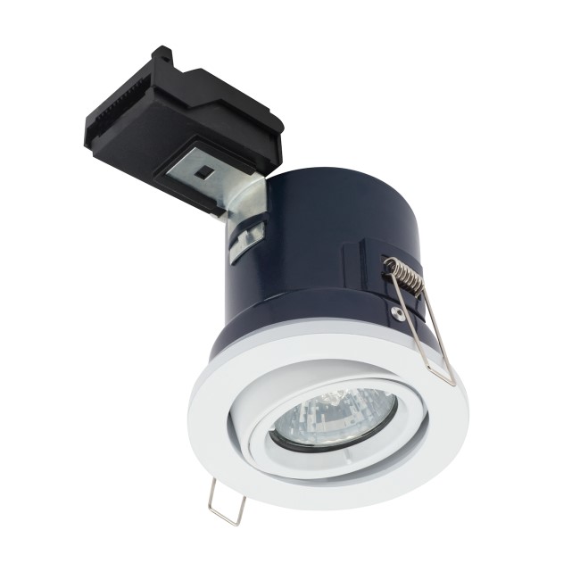 GRADE A1 - White Adjustable  IP44 Fire Rated Spotlight