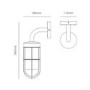 GRADE A1 - Black Cage Style Bathroom Wall Light - Camden